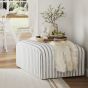 RYLAN Woven Footstool - Chalk Stripe