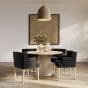SHEA Linen Dining Chair with Arms - Anthracite