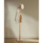 YAVONTE Coat Rack Freestanding Wooden Stand with 8 Hooks for Hallway - Natural