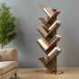 MORVINA Bookshelf 8-Tier Tree Style Free-Standing Shelf - Rustic Brown