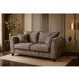 SOLARAE Fabric 2 Seater Sofa - Brown