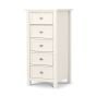 Maine 5 Drawer Tall Storage Chest - White