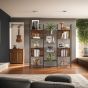 INVERIS Bookcase 14-Shelf Storage Display Unit - Rustic Brown