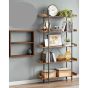 INVERIS Bookcase 5-Tier Open Shelving Unit - Rustic Brown