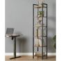 AVELORA Bookcase 6-Tier Shelving Unit Storage Rack - Rustic Brown