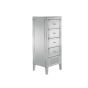Silver Chest of Drawers - VAUGHAN Tallboy Medium Chest  5 Drawers  Mirrored