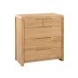 Curve 3+2 Drawer Storage Chest - Oak