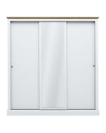 Devon 3 Door Sliding Wardrobe - White