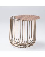 Enzo Cage Style Coffee Table With Oak Top - Small