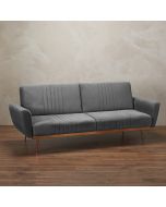Nico Lavish Velvet 3 Seater Sofabeds, Grey