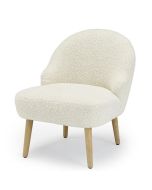 Ted Faux Fur Soft Cushioned Chair - White