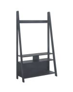 Tiva Ladder Style Tv unit Stand with 3 Shelves - Matt Black