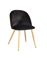 VENIRA Oak Finish Dining Chair - Black