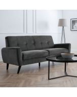 Monza Compact 2 Seater Retro Sofa - Dark Grey