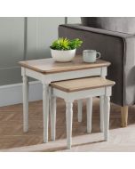 Provence Modern Nest of Table - Grey & Oak