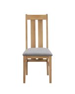 Cotswold Upholstered Padded Dining Chair - Oak
