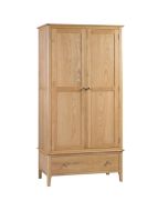 Cotswold 2 Door Wardrobe With 1 Drawer - Oak