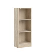Basic Low Narrow Bookcase (2 Shelves) in Oak - Oak
