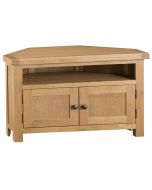 Classic Corner TV Unit  - Medium Oak Finish