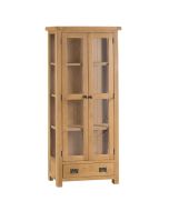 Classic Display Cabinet  - Medium Oak Finish