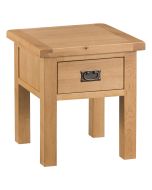 Classic Lamp Table with Drawer - Medium Oak Finish