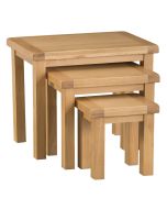 Classic Nest Of 3 Tables - Medium Oak Finish