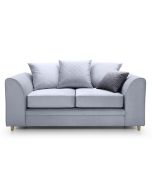 Chic Velvet 2 Seater Sofa - Silver
