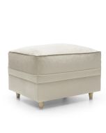 Chic Velvet Footstool - Cream
