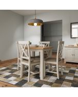 Ether Fixed Top Dining Table  - Dove Grey