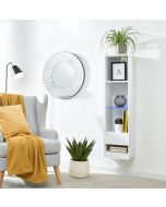 Galicia Tall Shelf Unit With Led White