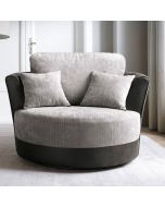 Linacre Swivel Chair - Black and Charcoal