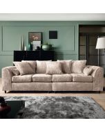 Gilliver Crushed Chenille 4 Seater - Cream