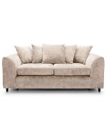 Gilliver Crushed Chenille 3 Seater Sofa - Cream