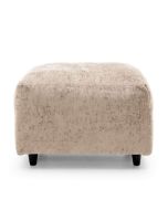 Gilliver Crushed Chenille Footstool - Cream