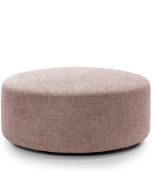 Zazzles Smart Linen Large Swivel Footstool - Woodrose