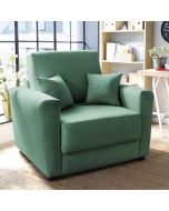 Alexander Velvet Single Sofabed - Forest Green