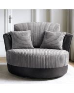 Nathaniel Swivel Chair - Black and Grey