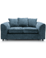 Gilliver Crushed Chenille 2 Seater Sofa - Dark Blue