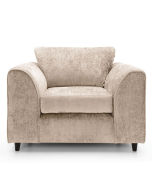 Gilliver Crushed Chenille Armchair - Cream