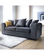 Bethan Velvet 3 Seater Sofa - Dark Grey