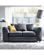 Bethan Velvet 2 Seater Sofa - Dark Grey