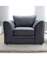 Bethan Velvet Armchair - Dark Grey