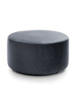 Bethean Qulited Velvet Swivel Footstool - Dark Grey