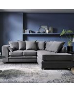 Charmaine Corner Sofa - Right Arm Dark Grey
