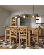 Herman 1.2M Extending Dining Table- Rustic Oak