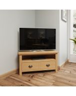 Herman Corner TV Unit - Rustic Oak