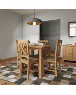 Herman Fixed Top Dining Table - Rustic Oak