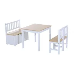 Kids Furniture Set 4 Pieces - Oak White