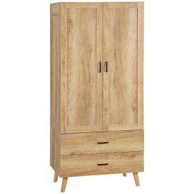 Wardrobe - SERENA 2 Door Wardrobe Natural 80cm