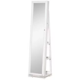 360° Swivel Lockable Jewellery Cabinet with Full-Length Mirror